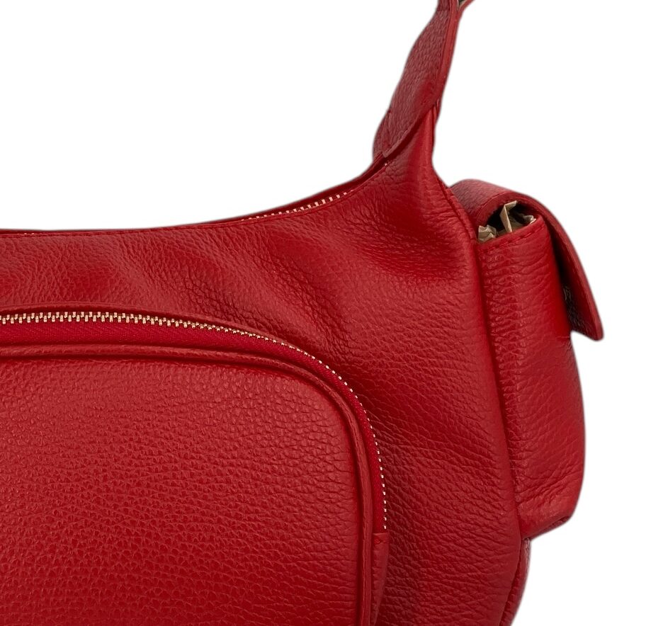 Esther – Damen-Umhängetasche aus echtem italienischen Leder mit mehreren Innenfächern