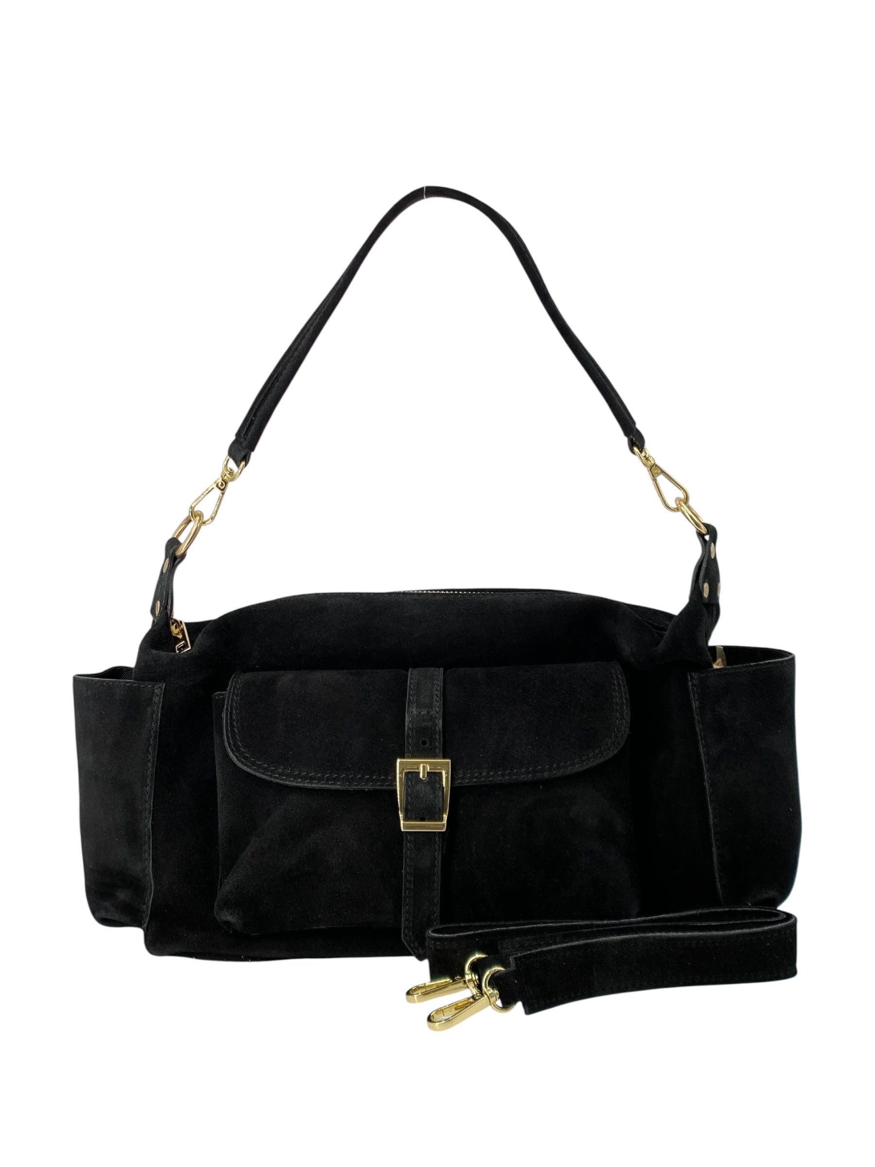 Angelique – Damenhandtasche und Umhängetasche aus echtem italienischen Leder mit verstellbarem Schultergurt
