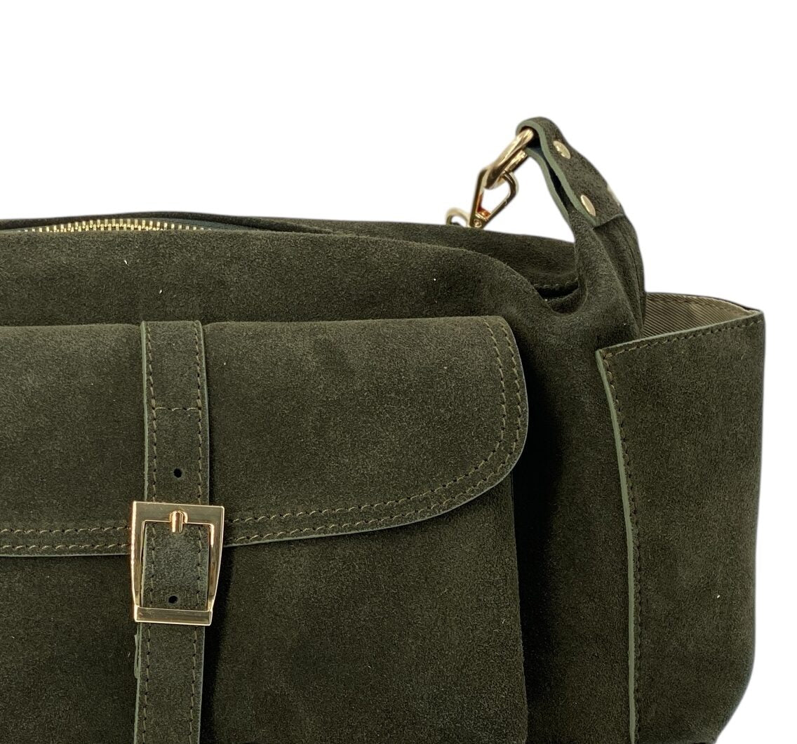 Angelique – Damenhandtasche und Umhängetasche aus echtem italienischen Leder mit verstellbarem Schultergurt
