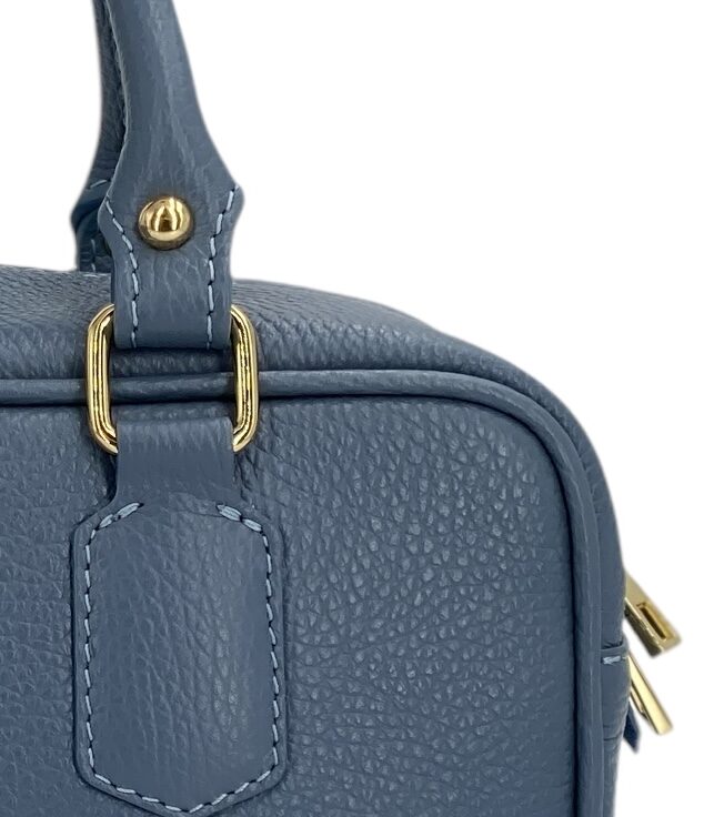 Nicole – Damenhandtasche und Umhängetasche aus echtem italienischen Kalbsleder mit Schultergurt