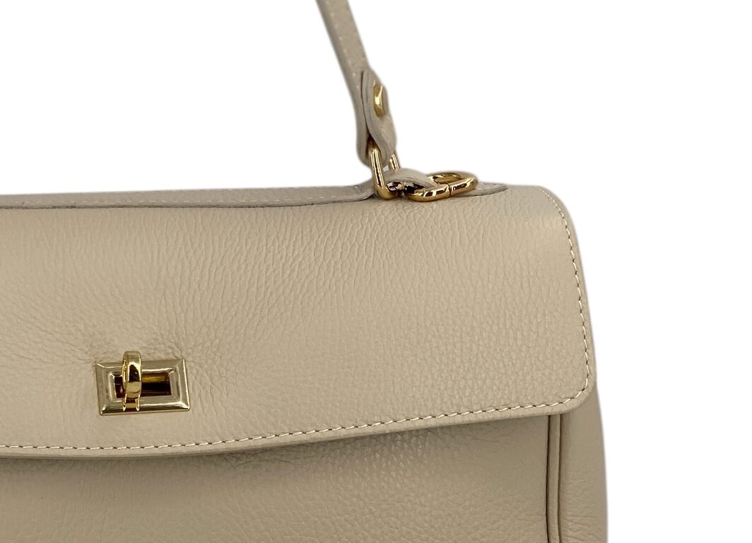 Flore – Damenhandtasche und Umhängetasche aus 100 % hochwertigem italienischen Kalbsleder