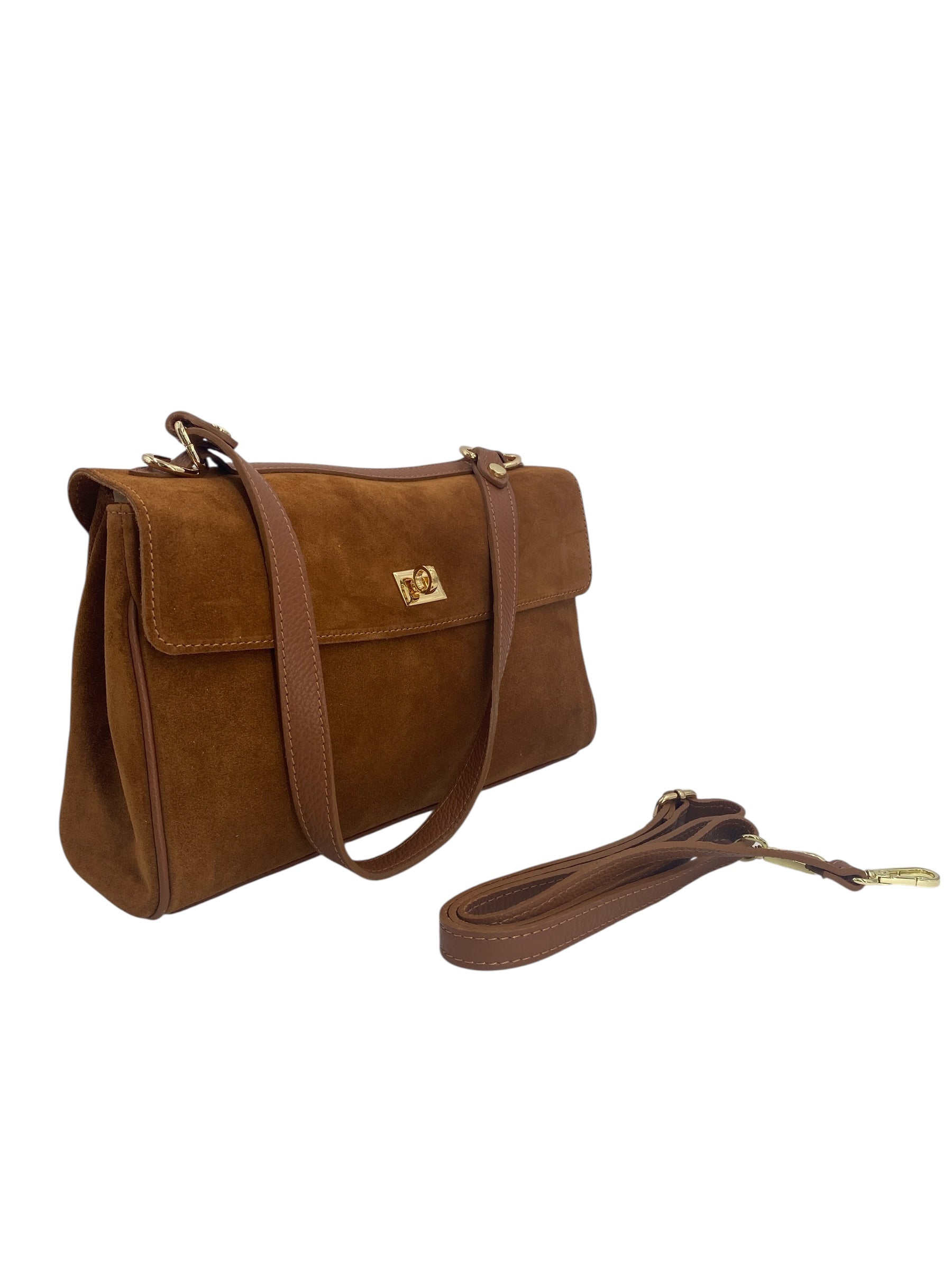 Flore – Damenhandtasche und Umhängetasche aus 100 % hochwertigem italienischen Kalbsleder