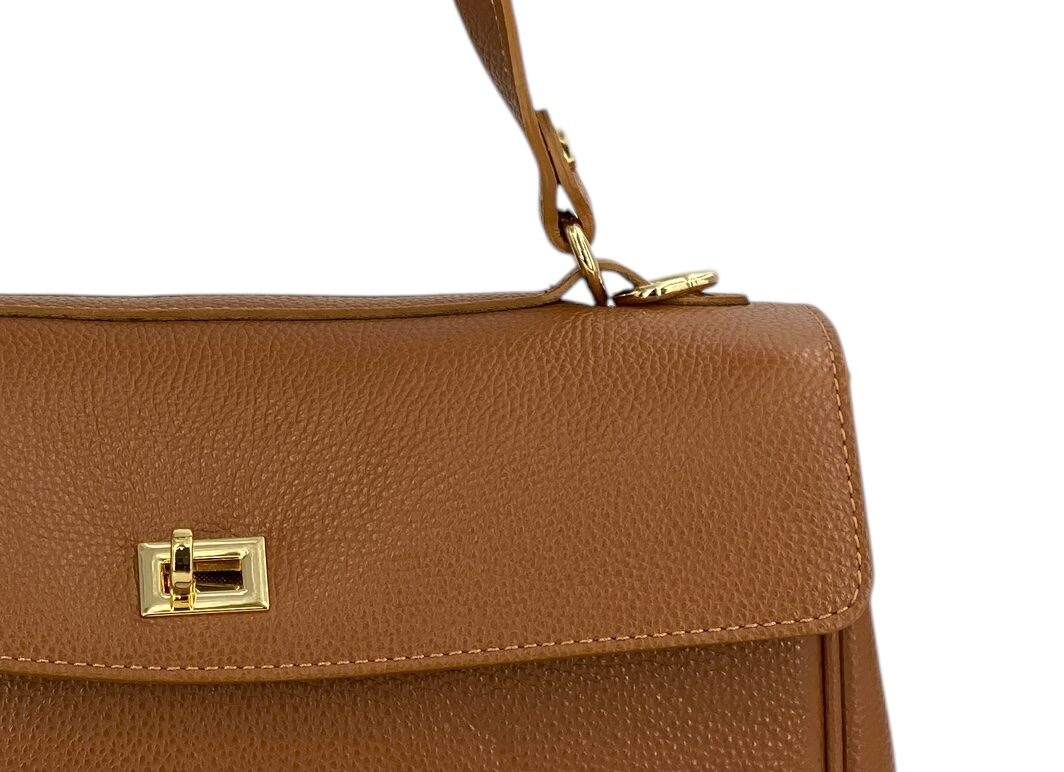 Flore – Damenhandtasche und Umhängetasche aus 100 % hochwertigem italienischen Kalbsleder