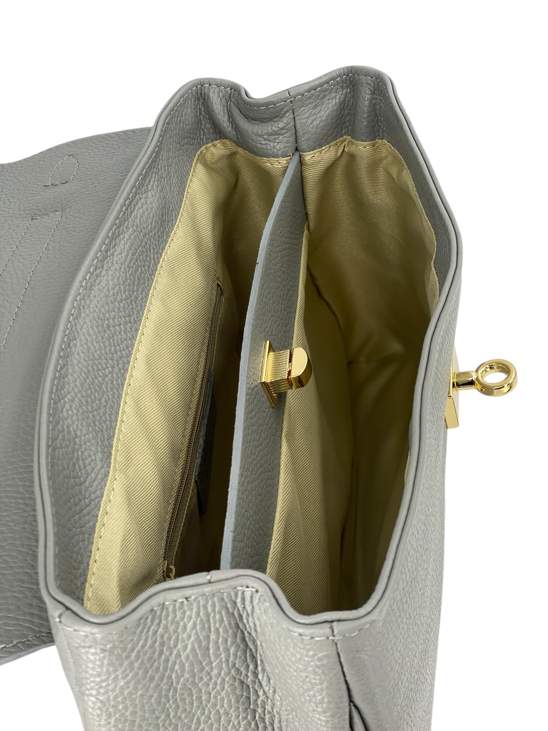Flore – Damenhandtasche und Umhängetasche aus 100 % hochwertigem italienischen Kalbsleder