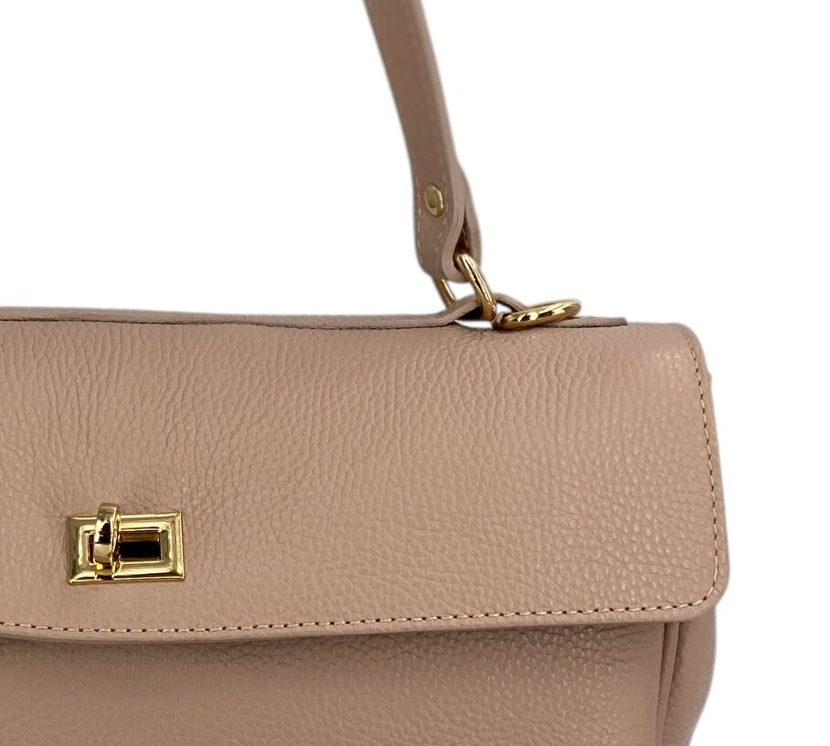 Flore – Damenhandtasche und Umhängetasche aus 100 % hochwertigem italienischen Kalbsleder