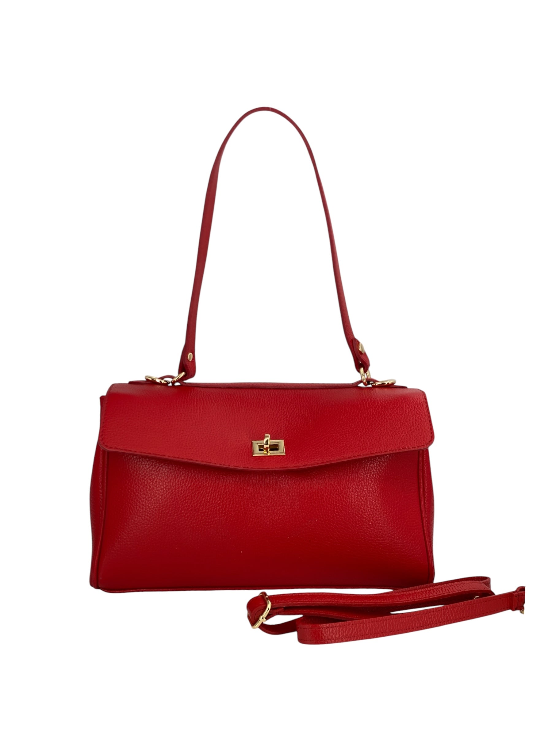Flore – Damenhandtasche und Umhängetasche aus 100 % hochwertigem italienischen Kalbsleder
