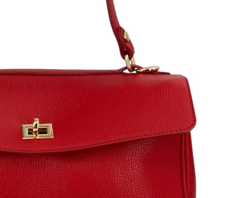 Flore – Damenhandtasche und Umhängetasche aus 100 % hochwertigem italienischen Kalbsleder