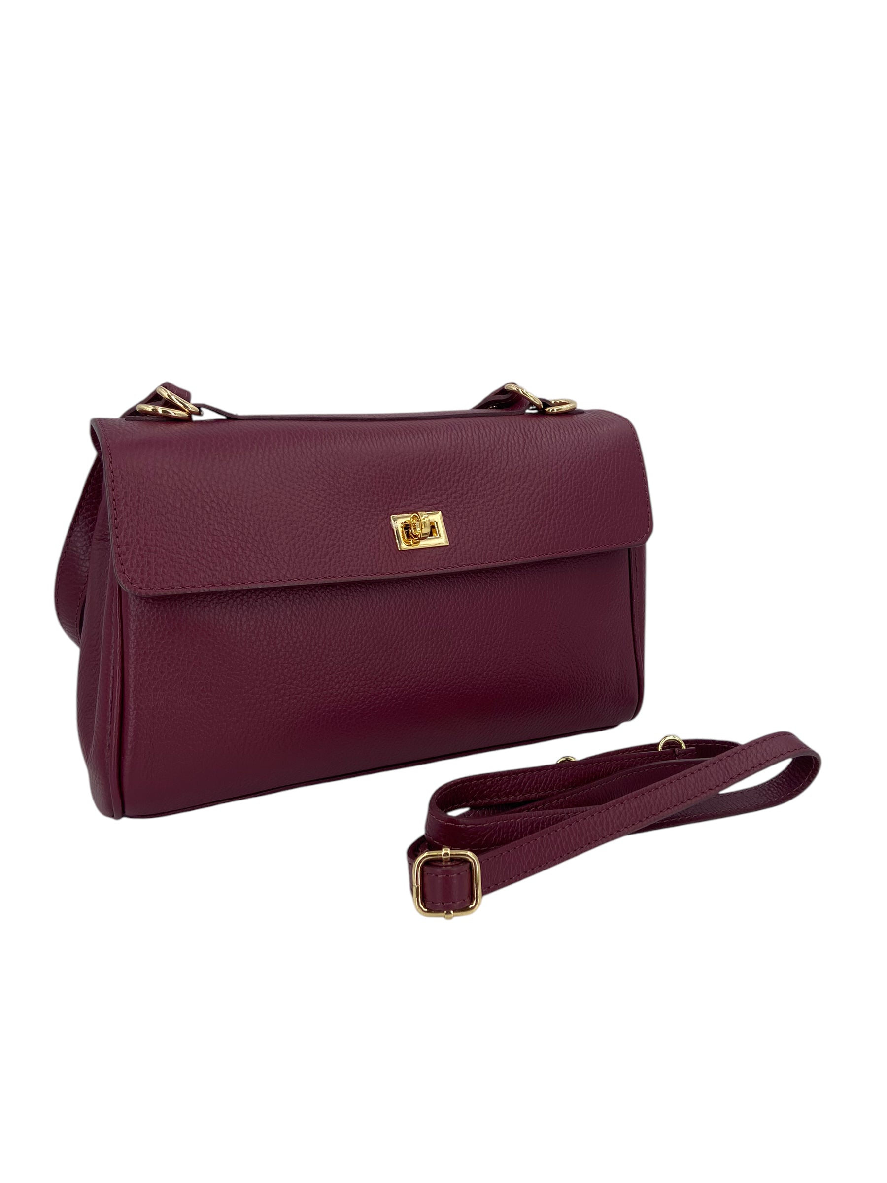 Flore – Damenhandtasche und Umhängetasche aus 100 % hochwertigem italienischen Kalbsleder