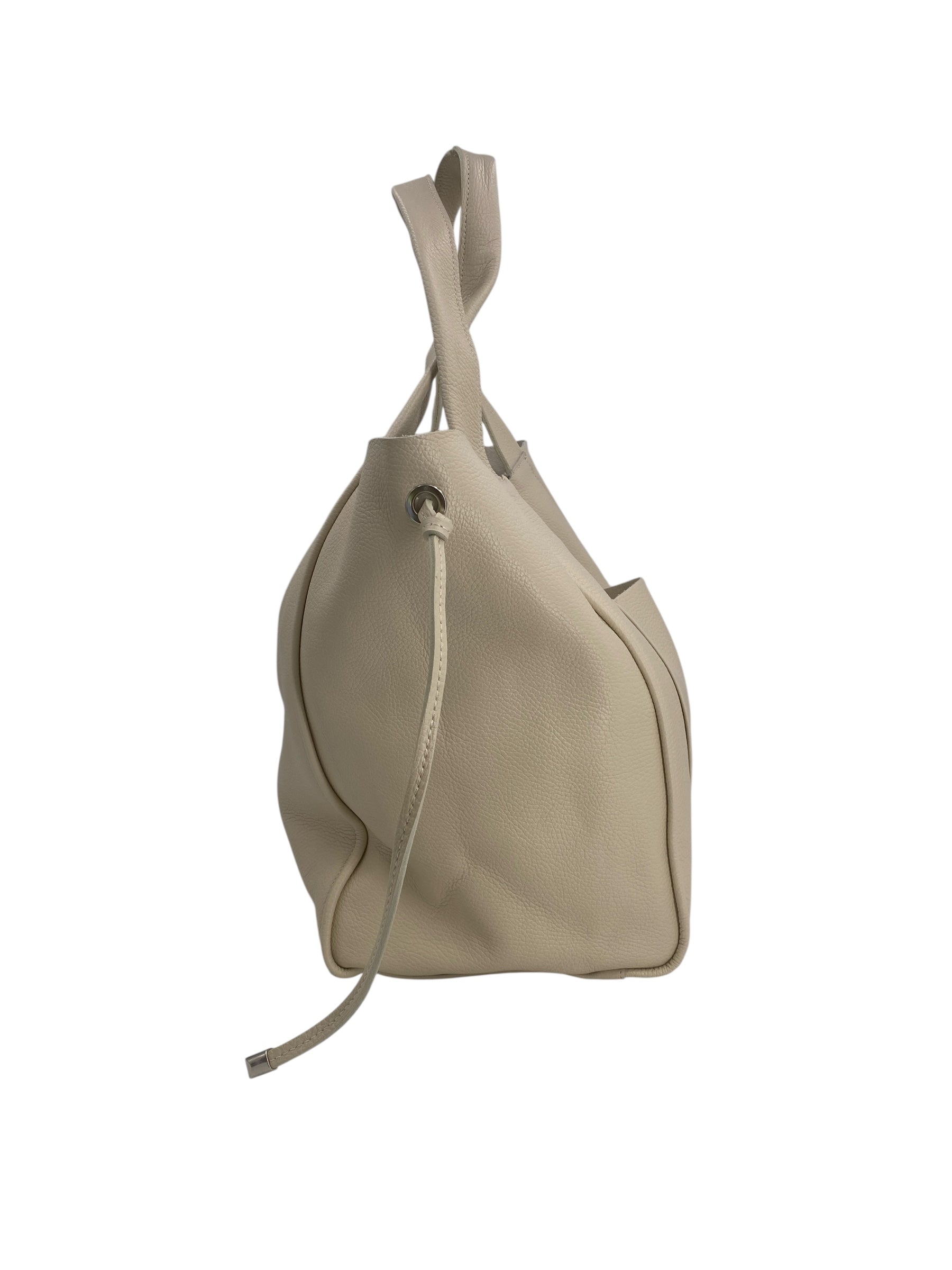 Isis – Damenhandtasche und Umhängetasche aus echtem italienischen Leder mit passender Clutch