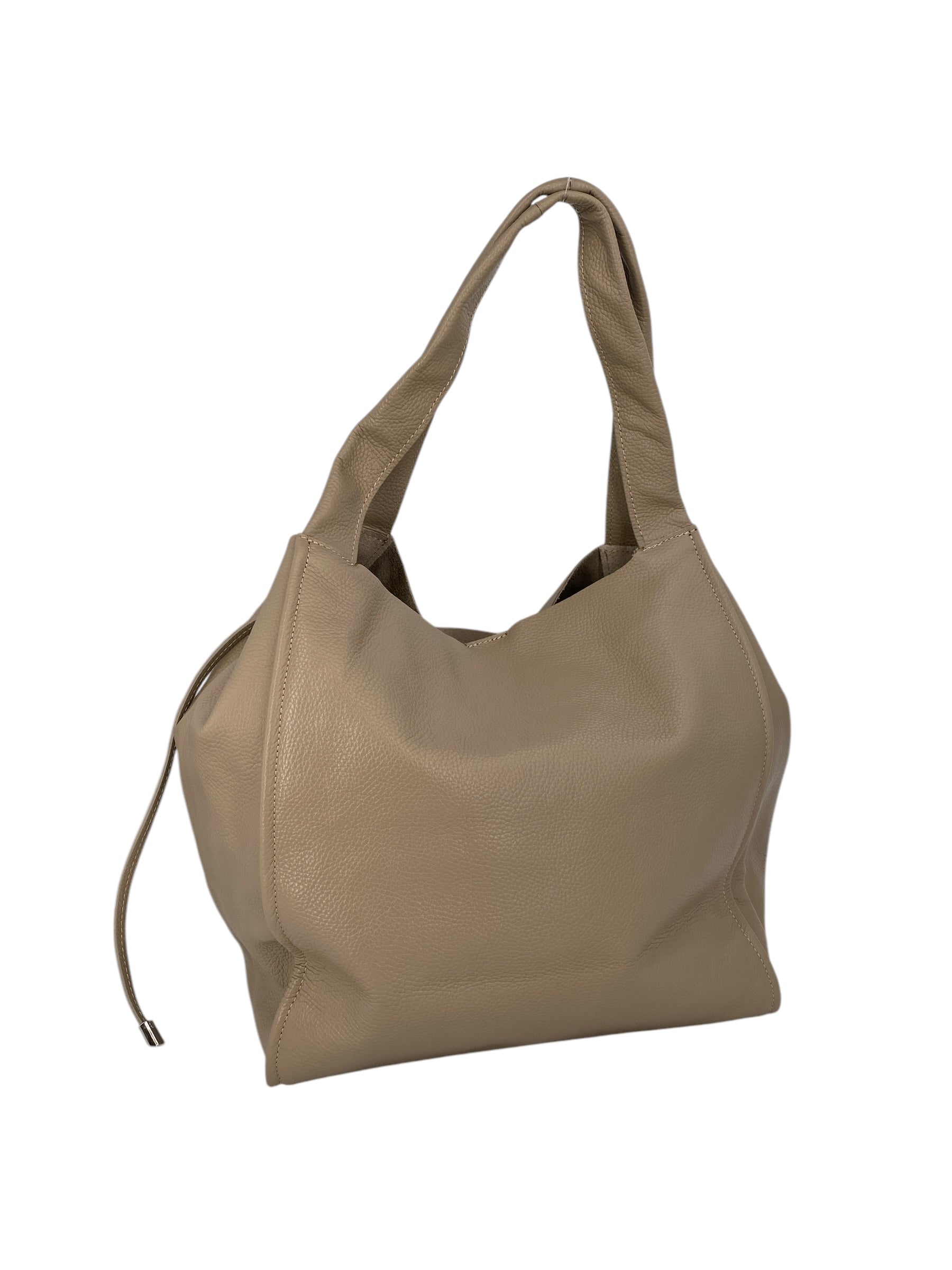 Isis – Damenhandtasche und Umhängetasche aus echtem italienischen Leder mit passender Clutch