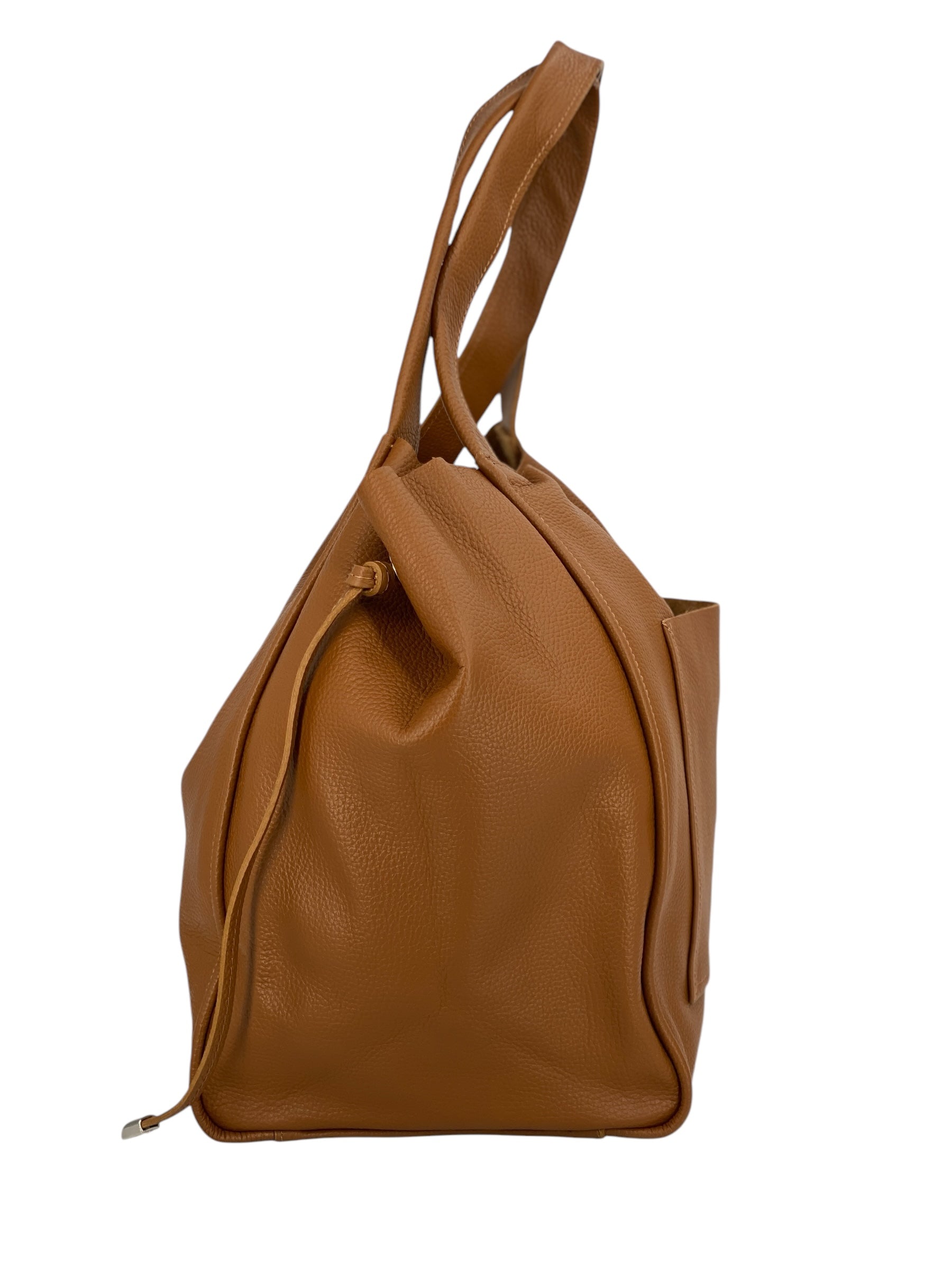 Isis – Damenhandtasche und Umhängetasche aus echtem italienischen Leder mit passender Clutch