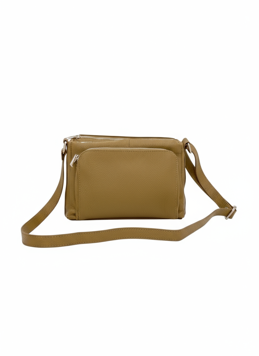 Sabrine – Women's genuine Italian leather shoulder and crossbody bag with adjustable shoulder strap