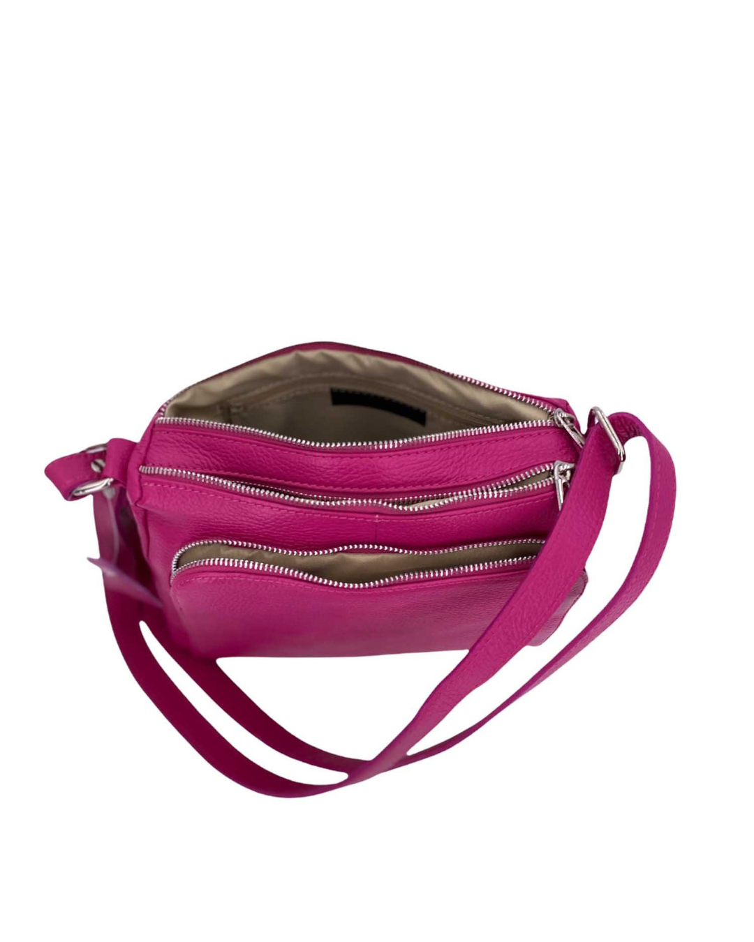 Sabrine – Women's genuine Italian leather shoulder and crossbody bag with adjustable shoulder strap