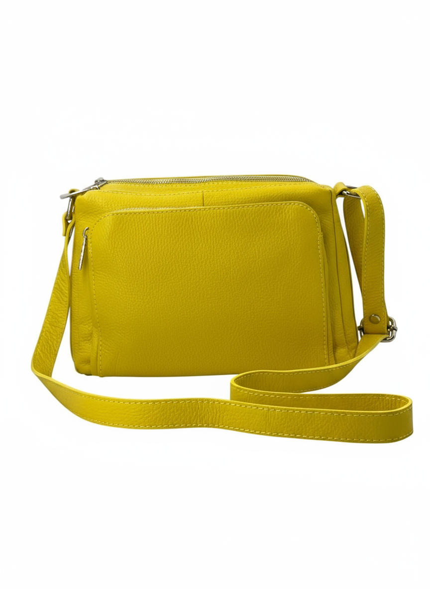 Sabrine – Women's genuine Italian leather shoulder and crossbody bag with adjustable shoulder strap