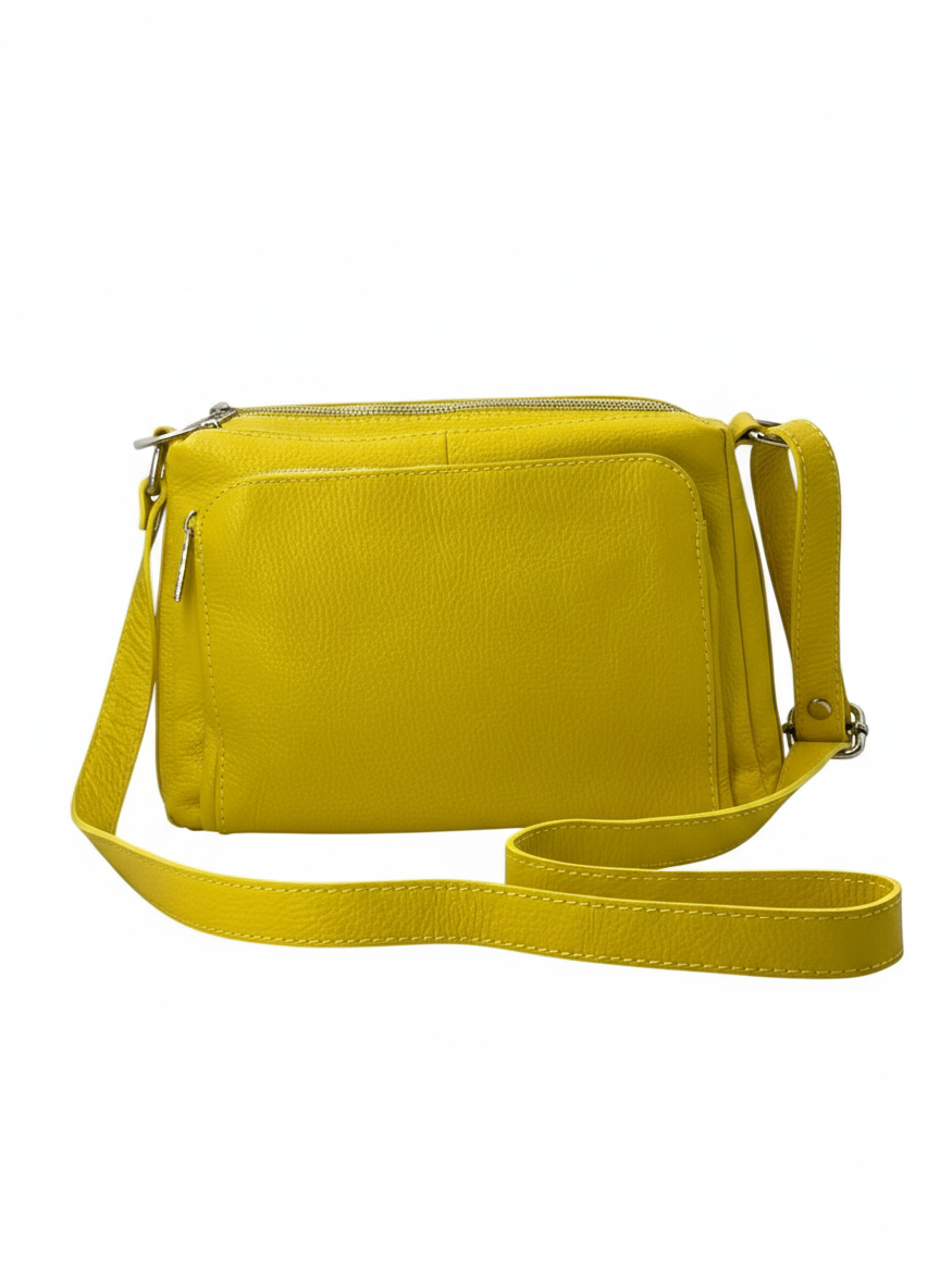 Sabrine – Women's genuine Italian leather shoulder and crossbody bag with adjustable shoulder strap