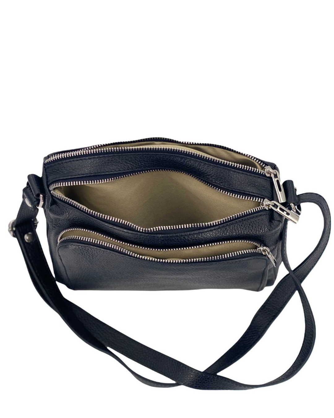 Sabrine – Women's genuine Italian leather shoulder and crossbody bag with adjustable shoulder strap