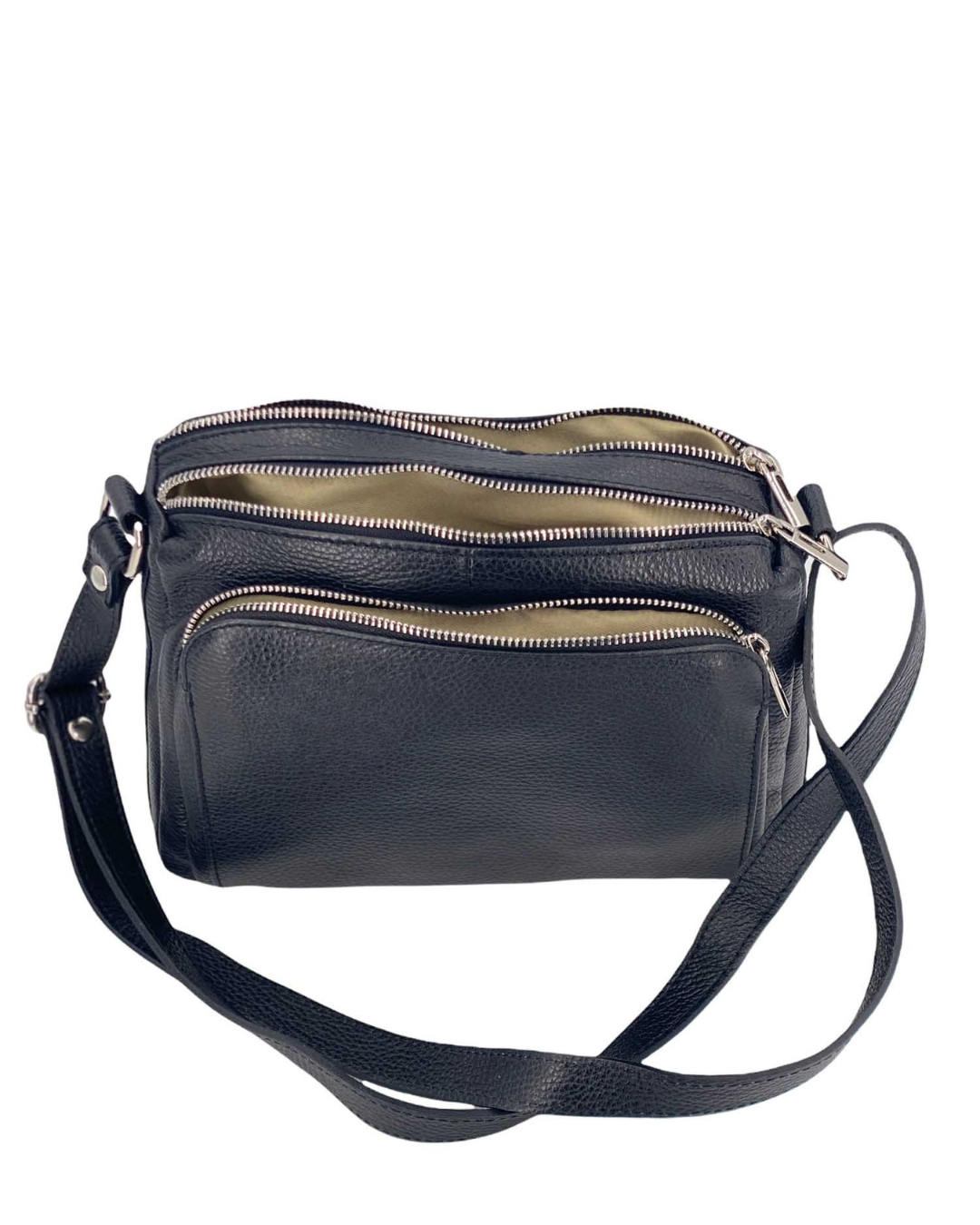 Sabrine – Women's genuine Italian leather shoulder and crossbody bag with adjustable shoulder strap