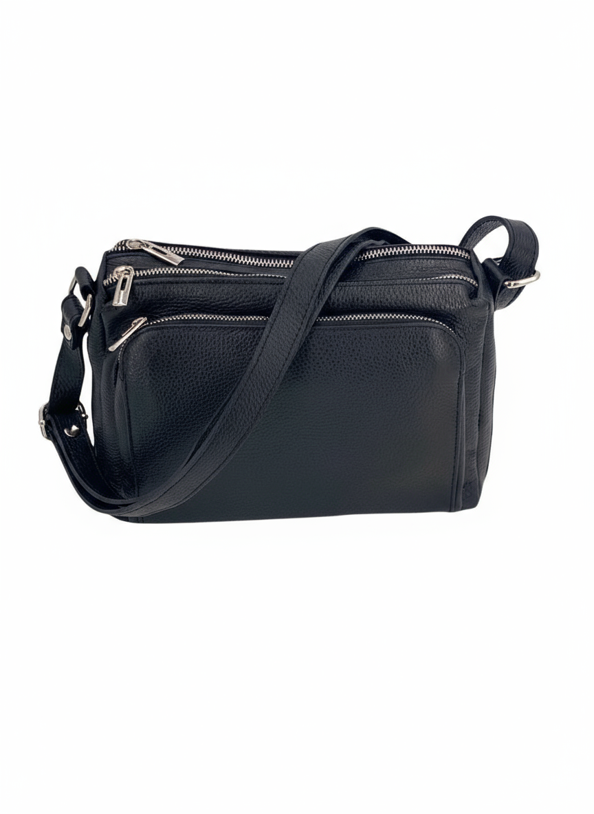 Sabrine – Women's genuine Italian leather shoulder and crossbody bag with adjustable shoulder strap
