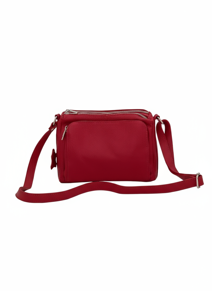 Sabrine – Women's genuine Italian leather shoulder and crossbody bag with adjustable shoulder strap