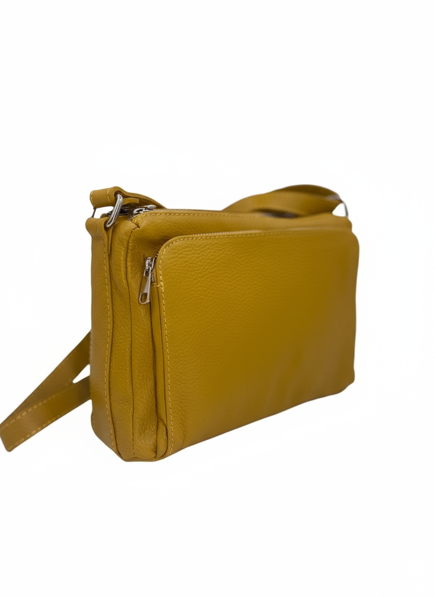 Sabrine – Women's genuine Italian leather shoulder and crossbody bag with adjustable shoulder strap