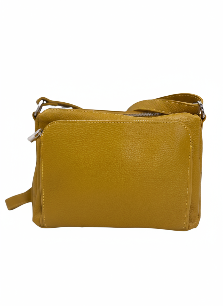Sabrine – Women's genuine Italian leather shoulder and crossbody bag with adjustable shoulder strap