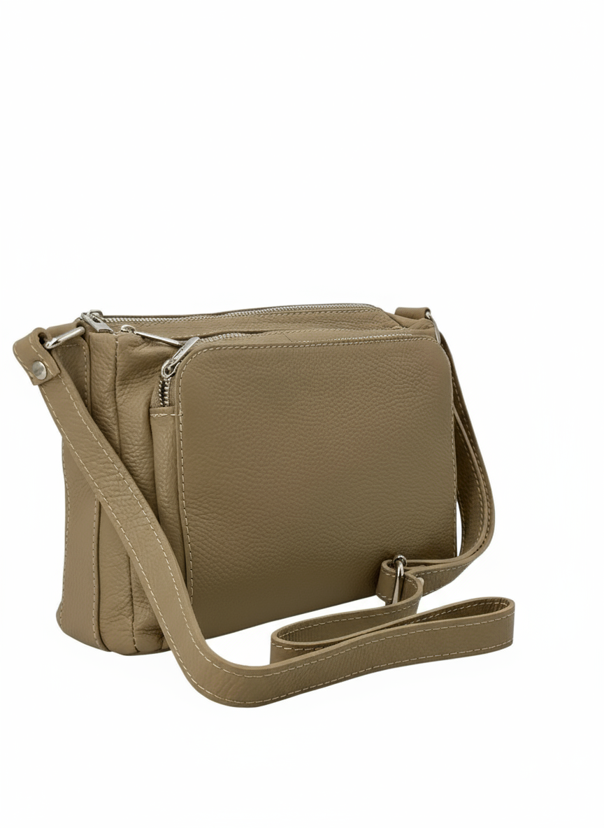 Sabrine – Women's genuine Italian leather shoulder and crossbody bag with adjustable shoulder strap