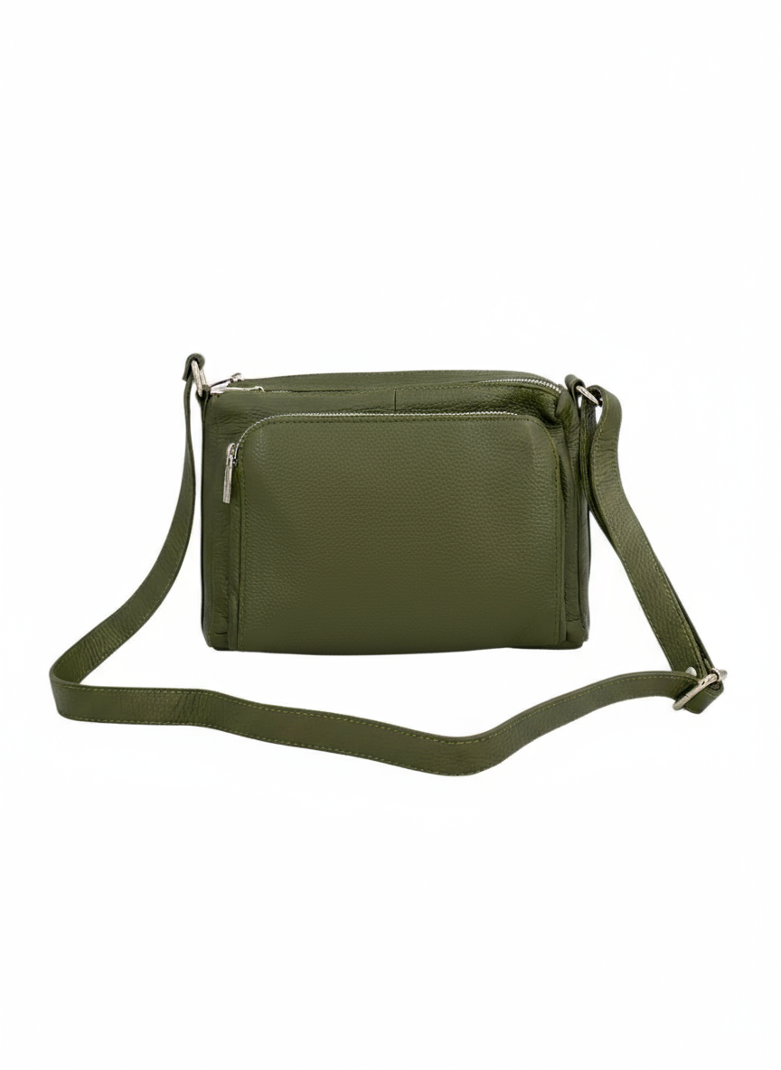 Sabrine – Women's genuine Italian leather shoulder and crossbody bag with adjustable shoulder strap