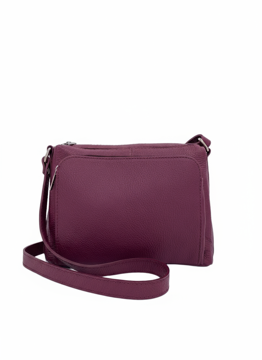 Sabrine – Women's genuine Italian leather shoulder and crossbody bag with adjustable shoulder strap