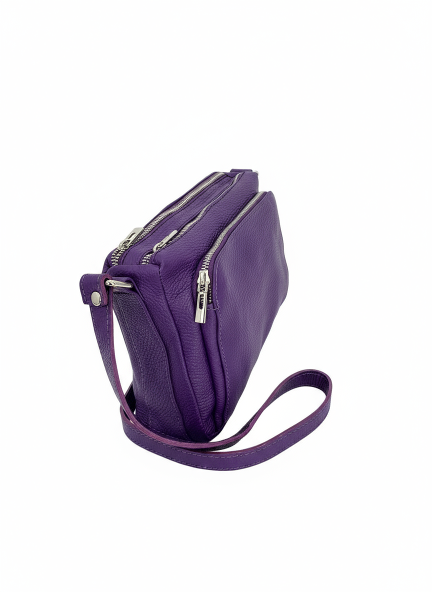Sabrine – Women's genuine Italian leather shoulder and crossbody bag with adjustable shoulder strap