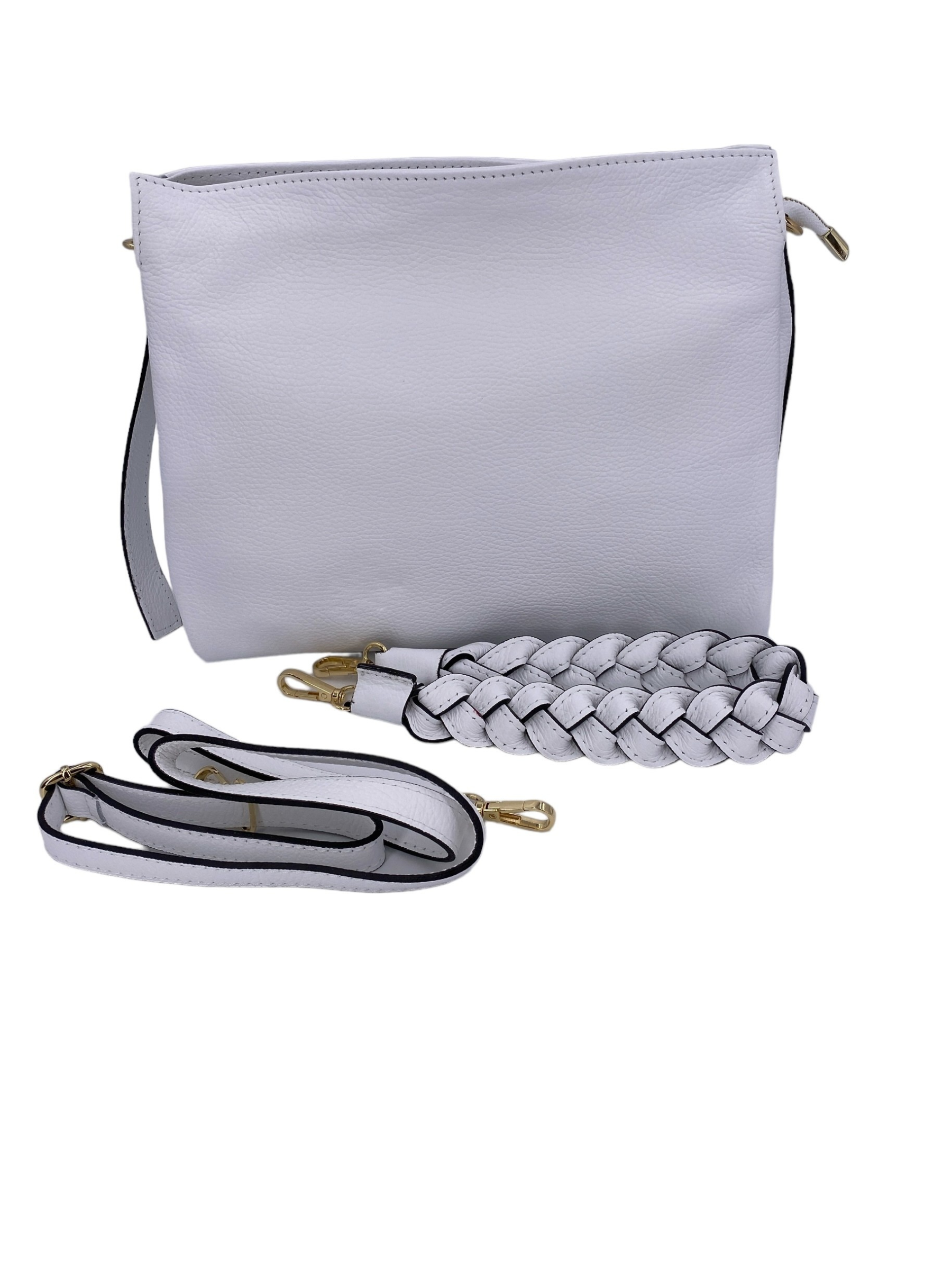 Thais Grande – Women's handbag and shoulder bag in genuine Italian leather with braided handle