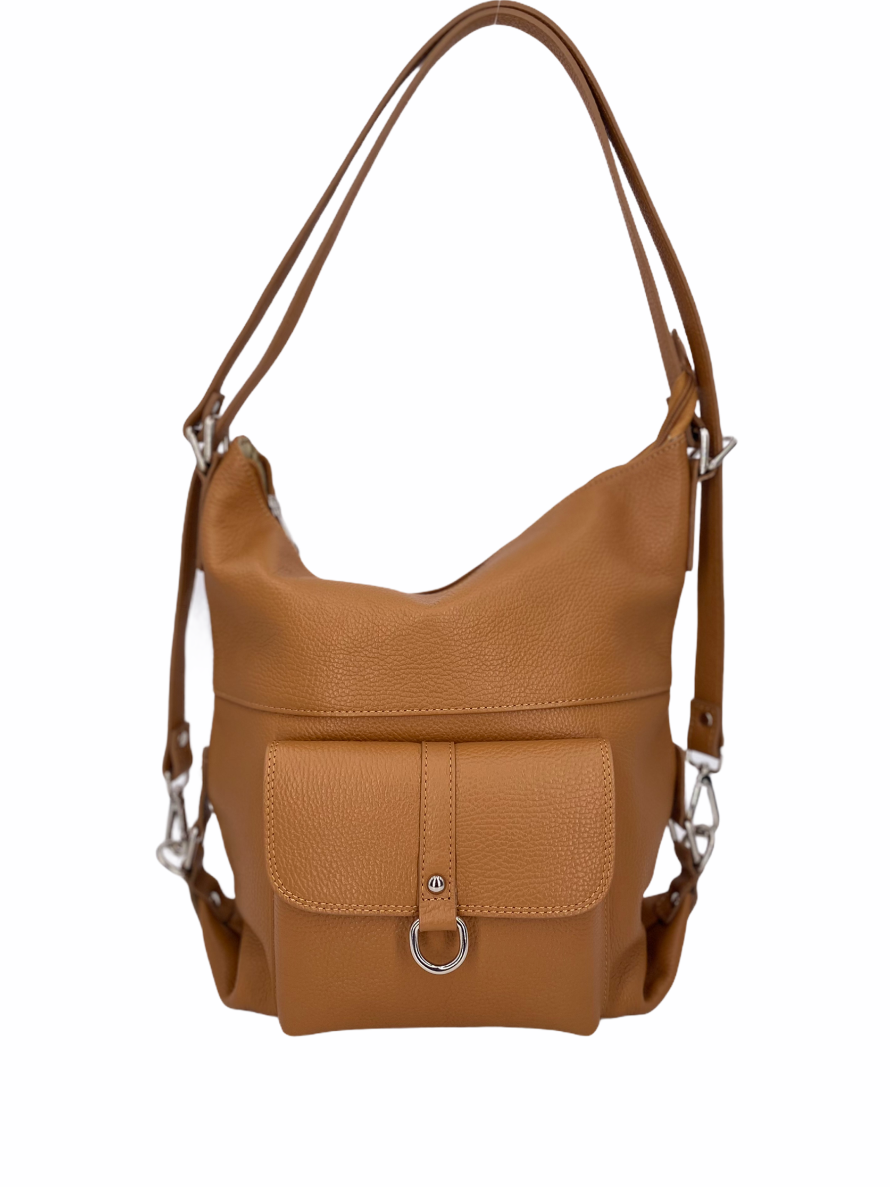Romy – Borsa in Pelle Trasformabile a Spalla e Zaino