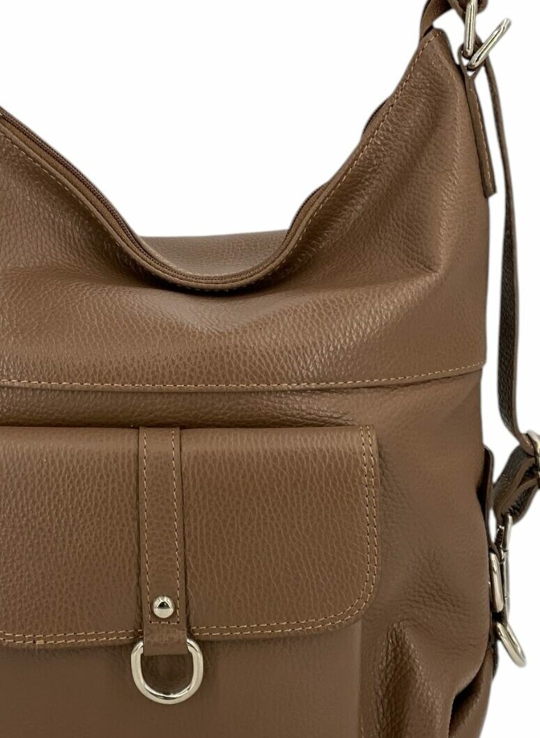 Romy – Borsa in Pelle Trasformabile a Spalla e Zaino