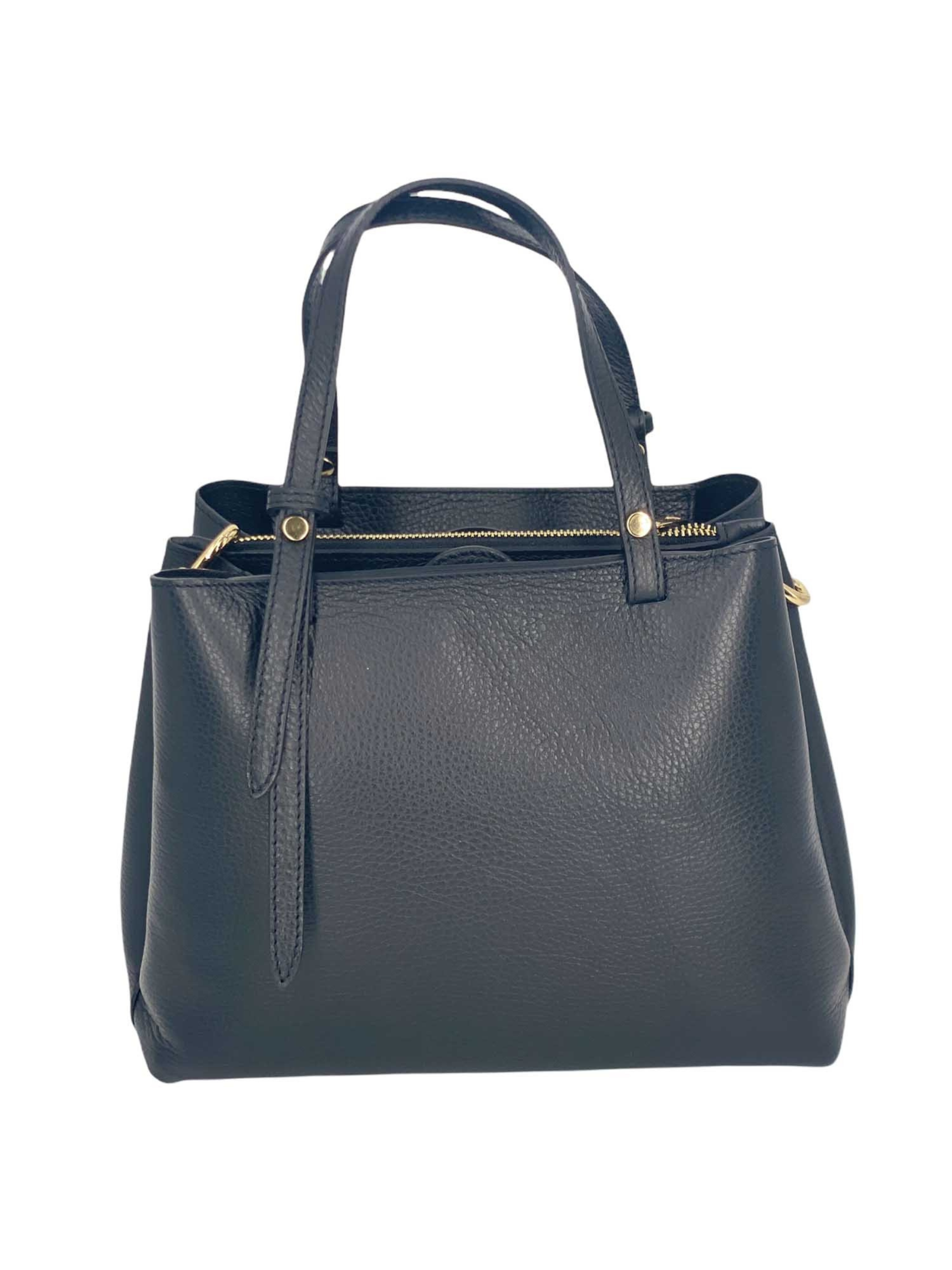 Valentine – Damenhandtasche und Umhängetasche aus echtem italienischen Leder mit verstellbarem Schultergurt