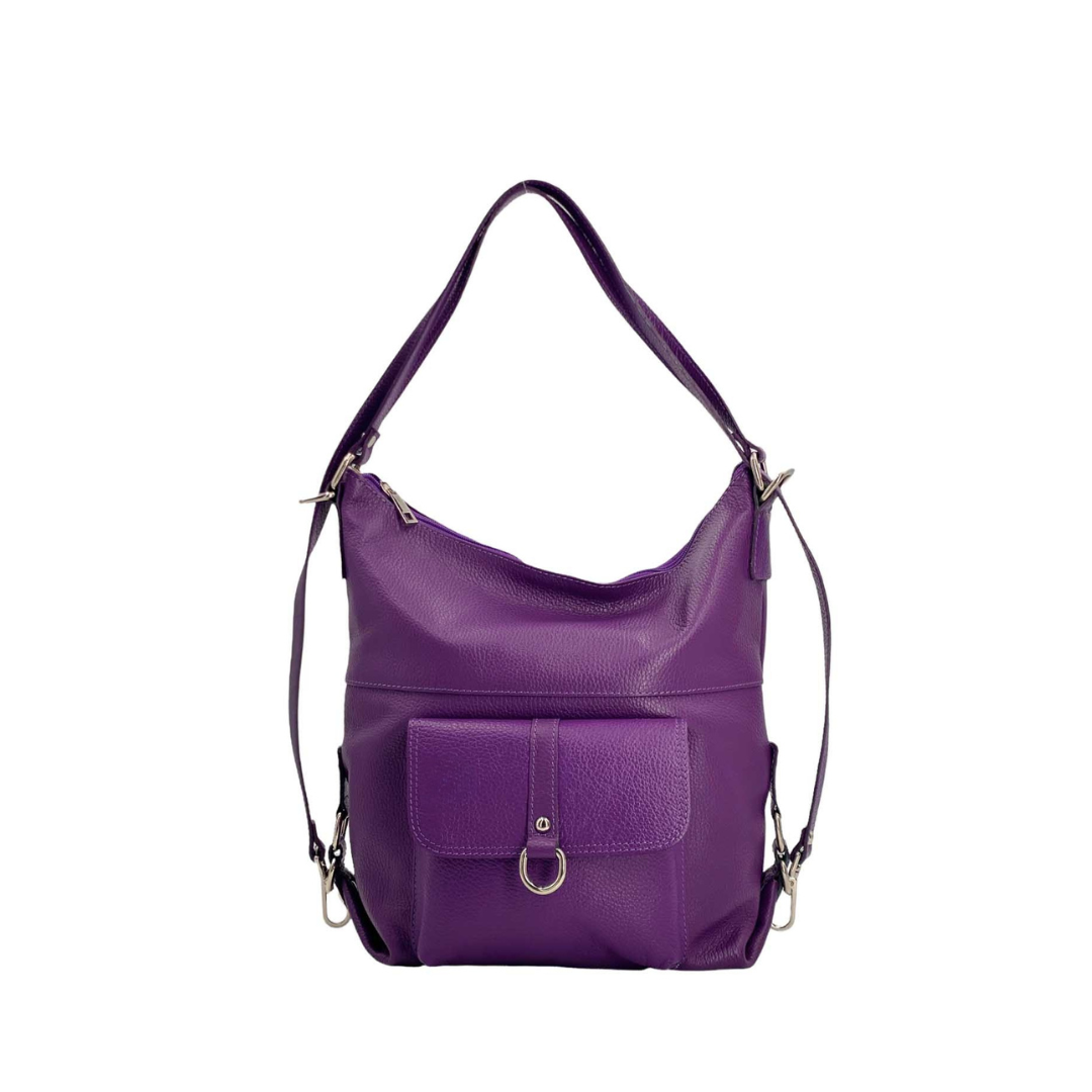 Romy – Wandelbare Damen-Rucksacktasche aus italienischem Kalbsleder