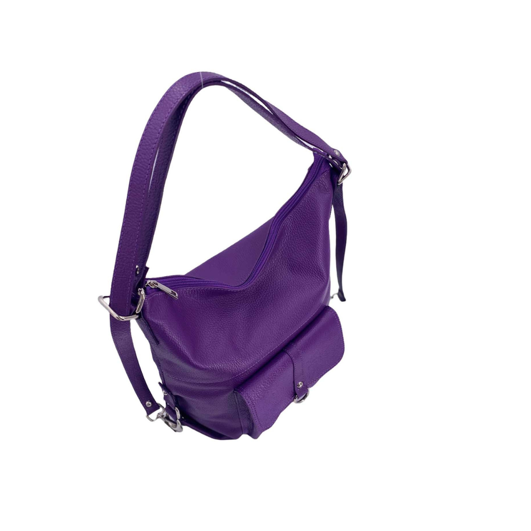 Romy – Wandelbare Damen-Rucksacktasche aus italienischem Kalbsleder