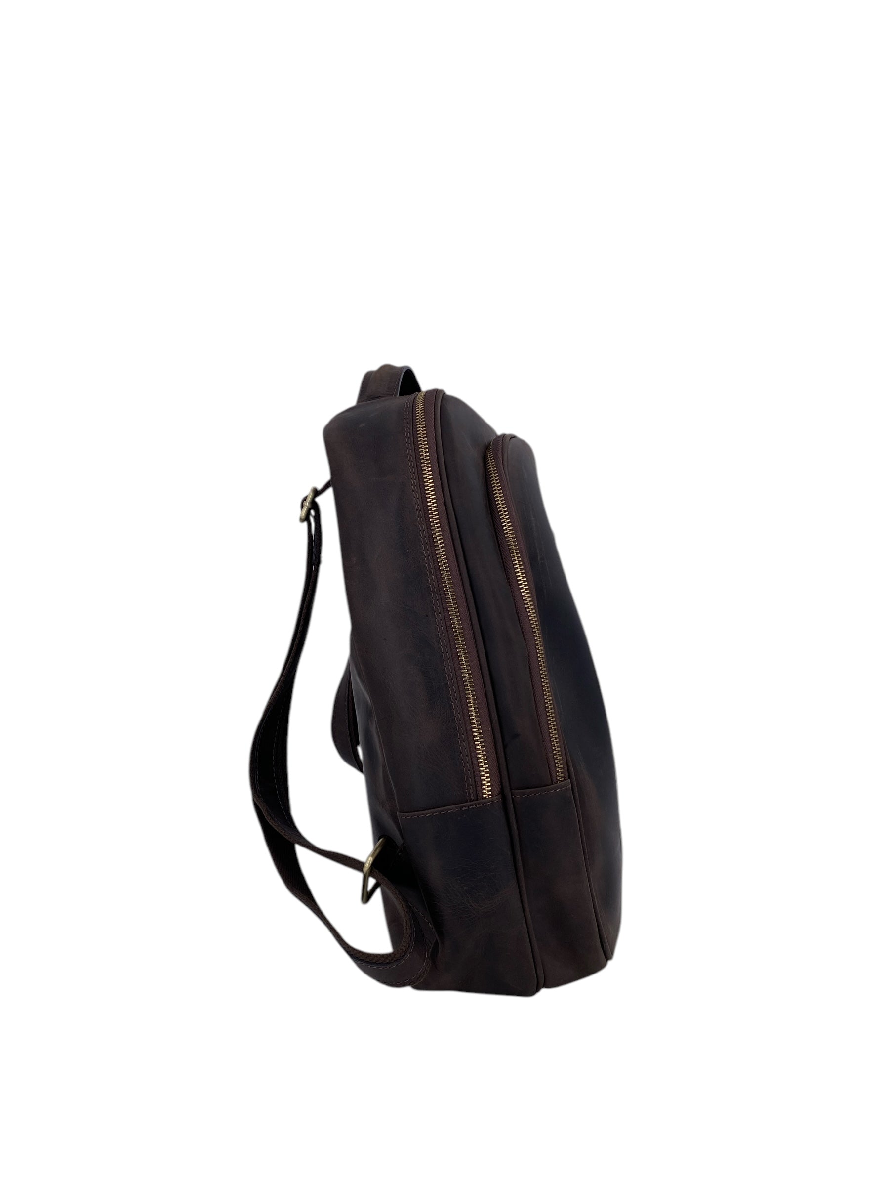 Pierre – Herrenrucksack aus echtem italienischen Leder mit 15-Zoll-Laptopfach