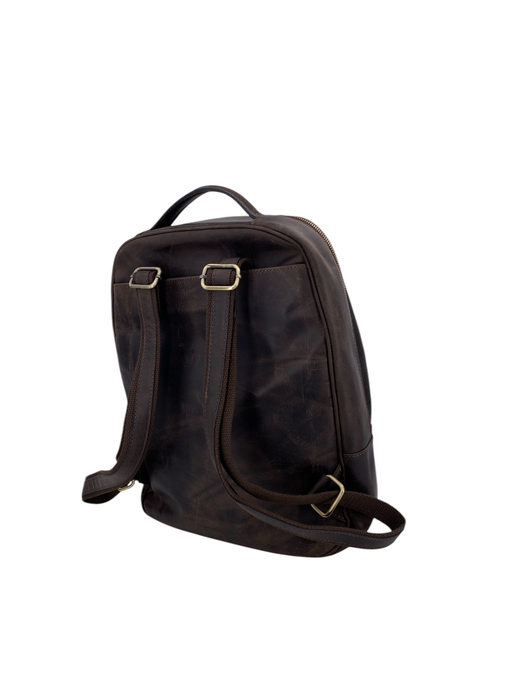 Pierre – Herrenrucksack aus echtem italienischen Leder mit 15-Zoll-Laptopfach