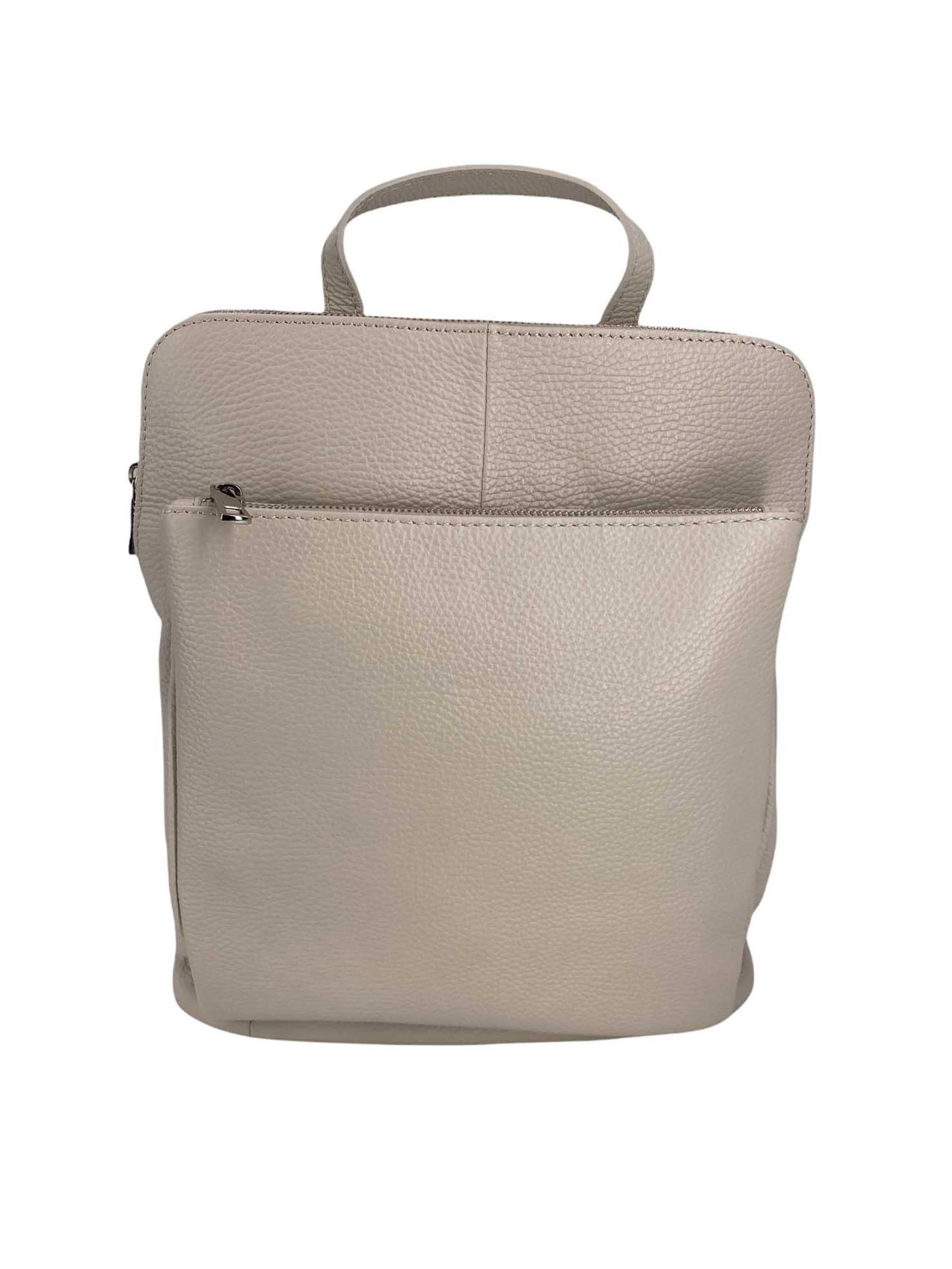 Zoe – Women's backpack in genuine Italian leather with adjustable shoulder straps, reinforced handle and large capacity