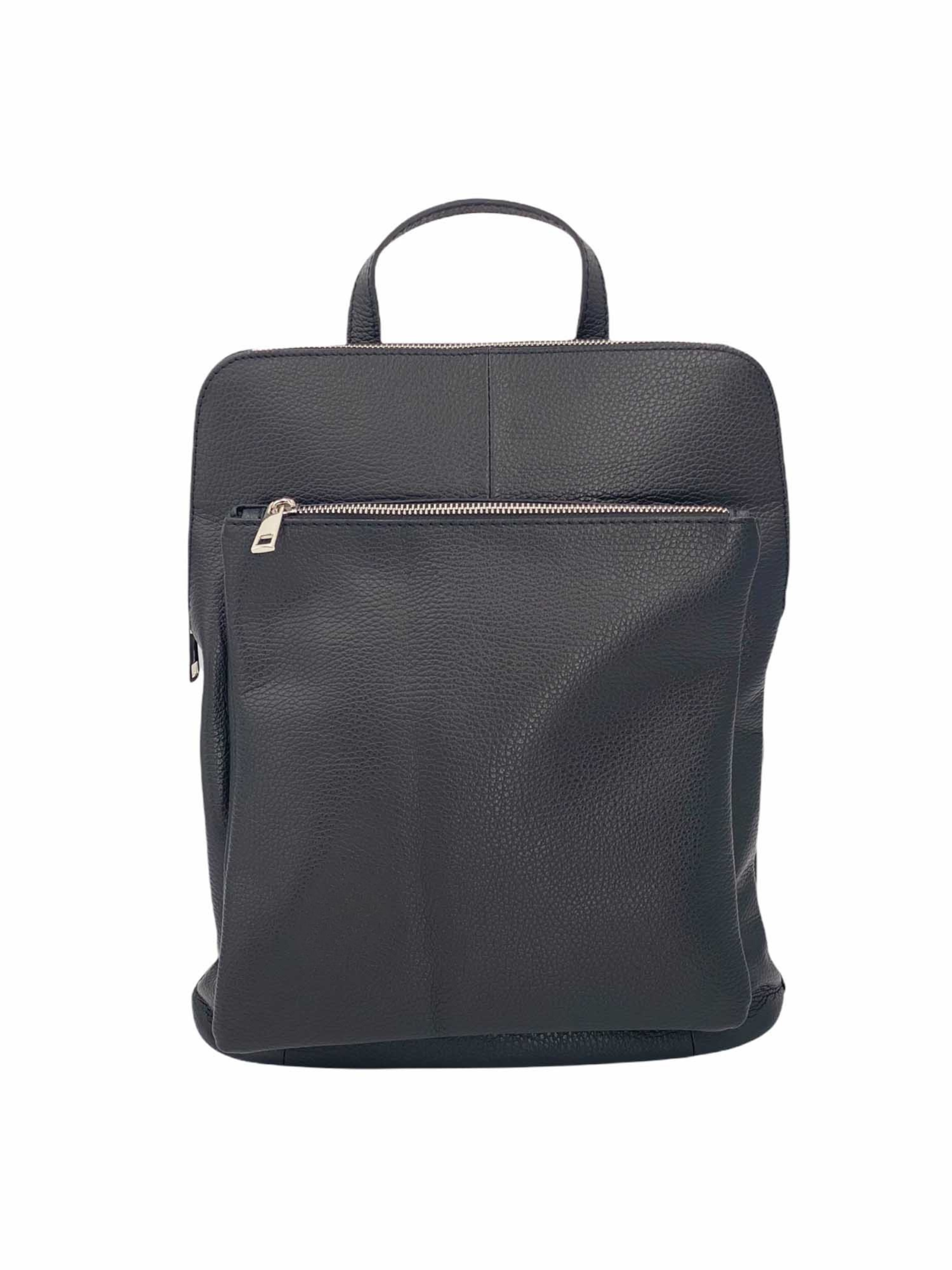 Zoe – Women's backpack in genuine Italian leather with adjustable shoulder straps, reinforced handle and large capacity