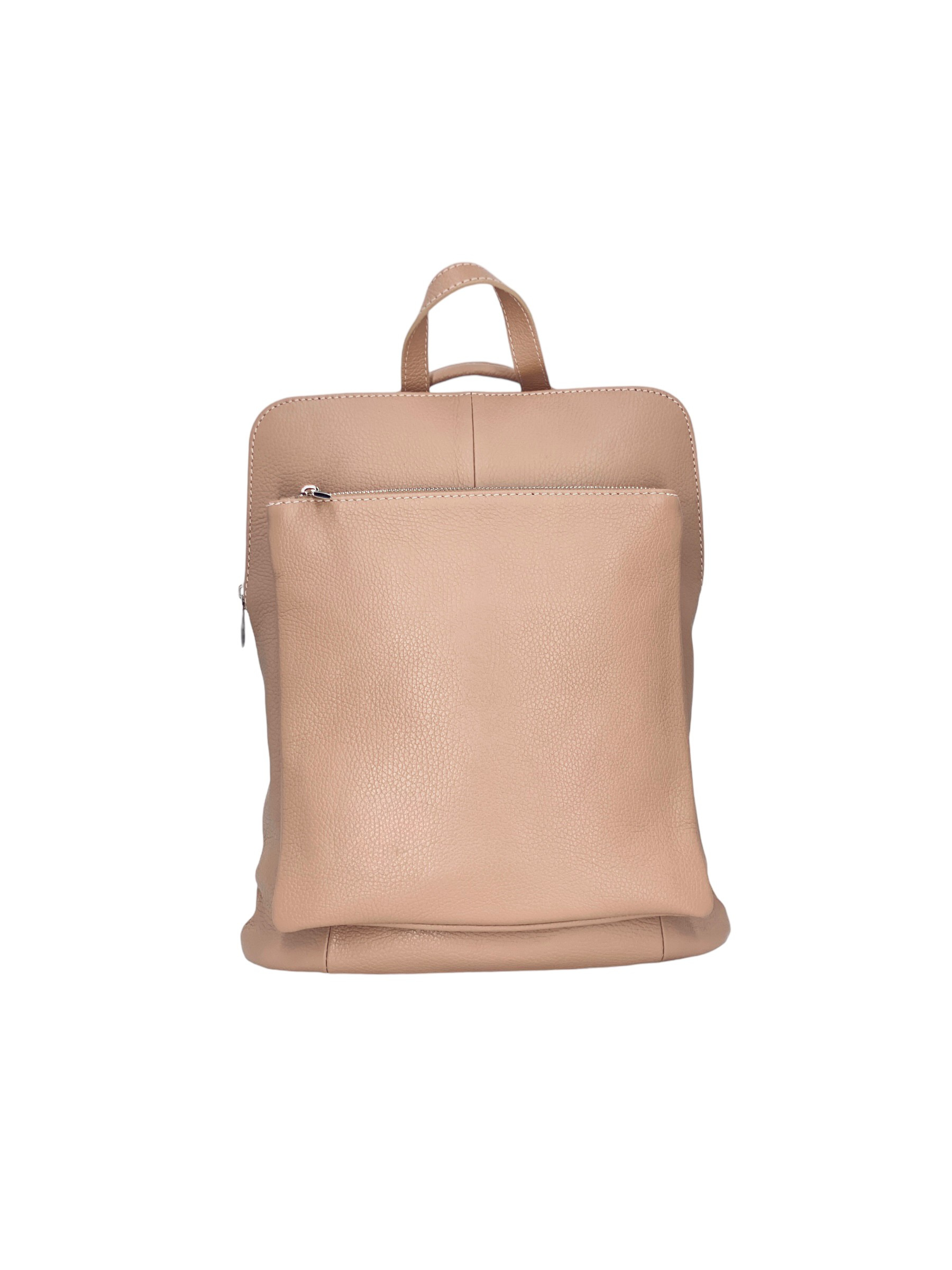 Zoe – Women's backpack in genuine Italian leather with adjustable shoulder straps, reinforced handle and large capacity