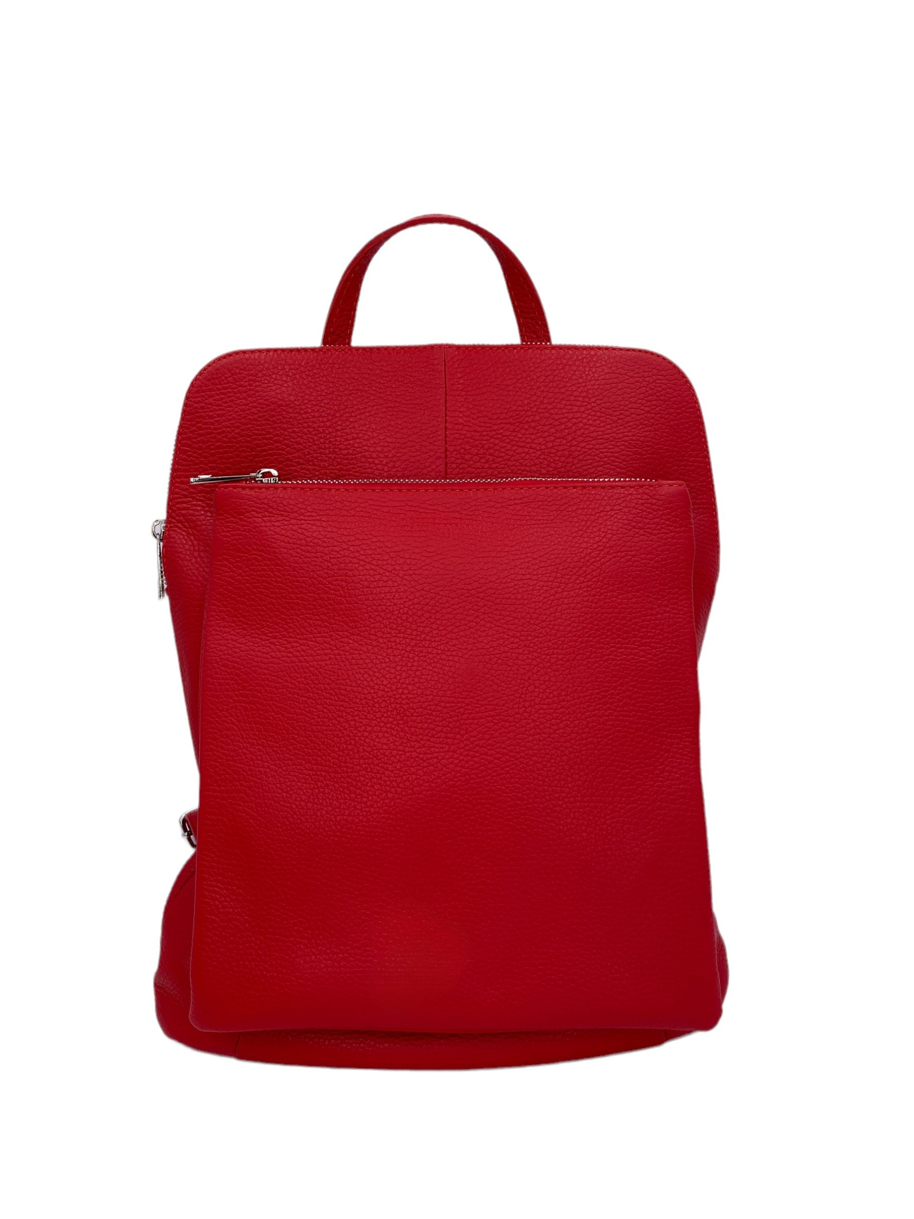 Zoe – Women's backpack in genuine Italian leather with adjustable shoulder straps, reinforced handle and large capacity