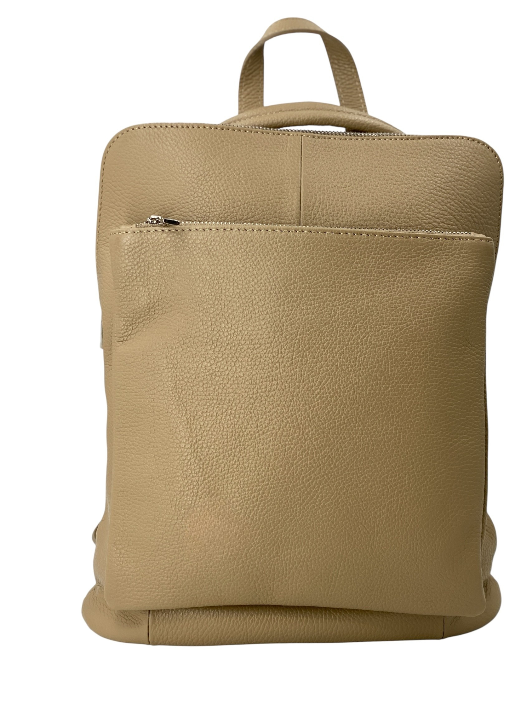 Zoe – Women's backpack in genuine Italian leather with adjustable shoulder straps, reinforced handle and large capacity