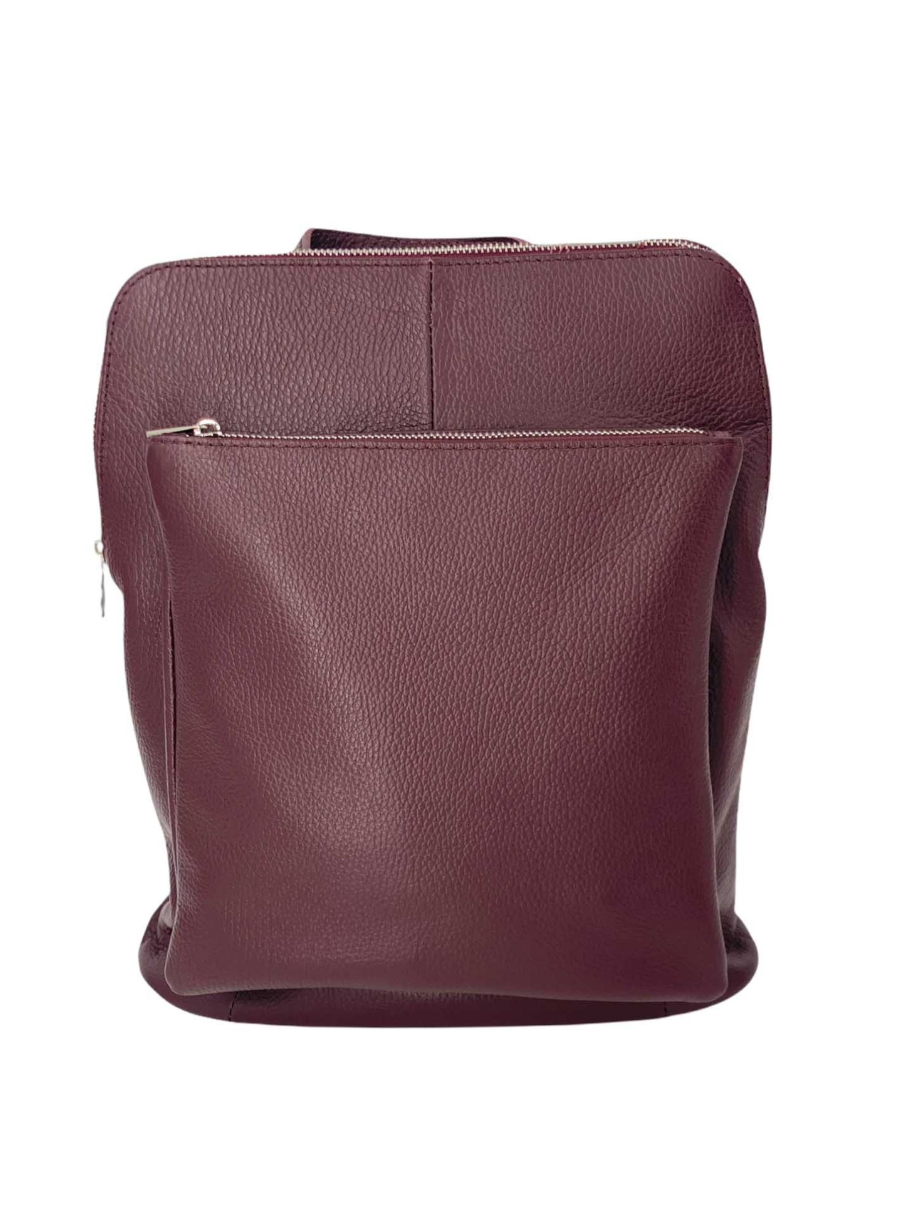 Zoe – Women's backpack in genuine Italian leather with adjustable shoulder straps, reinforced handle and large capacity