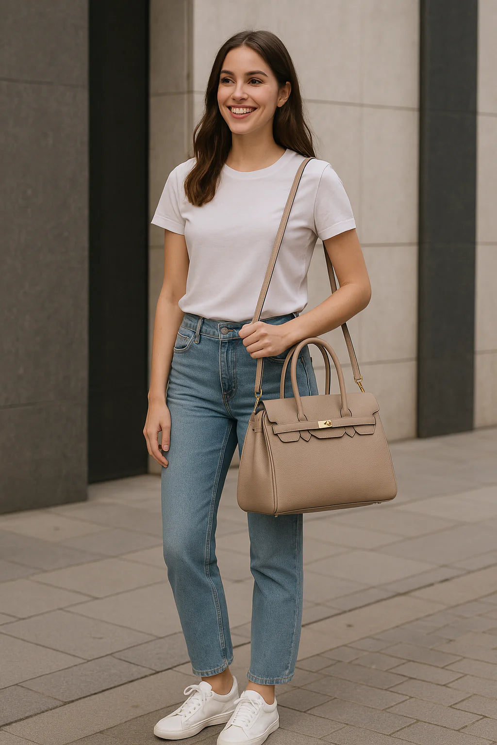 Juliette – Borsa a mano e a tracolla donna in vera pelle italiana con manici doppi rinforzati e interno foderato