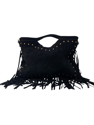 Inaya - Borsa a mano in camoscio con tracolla staccabile