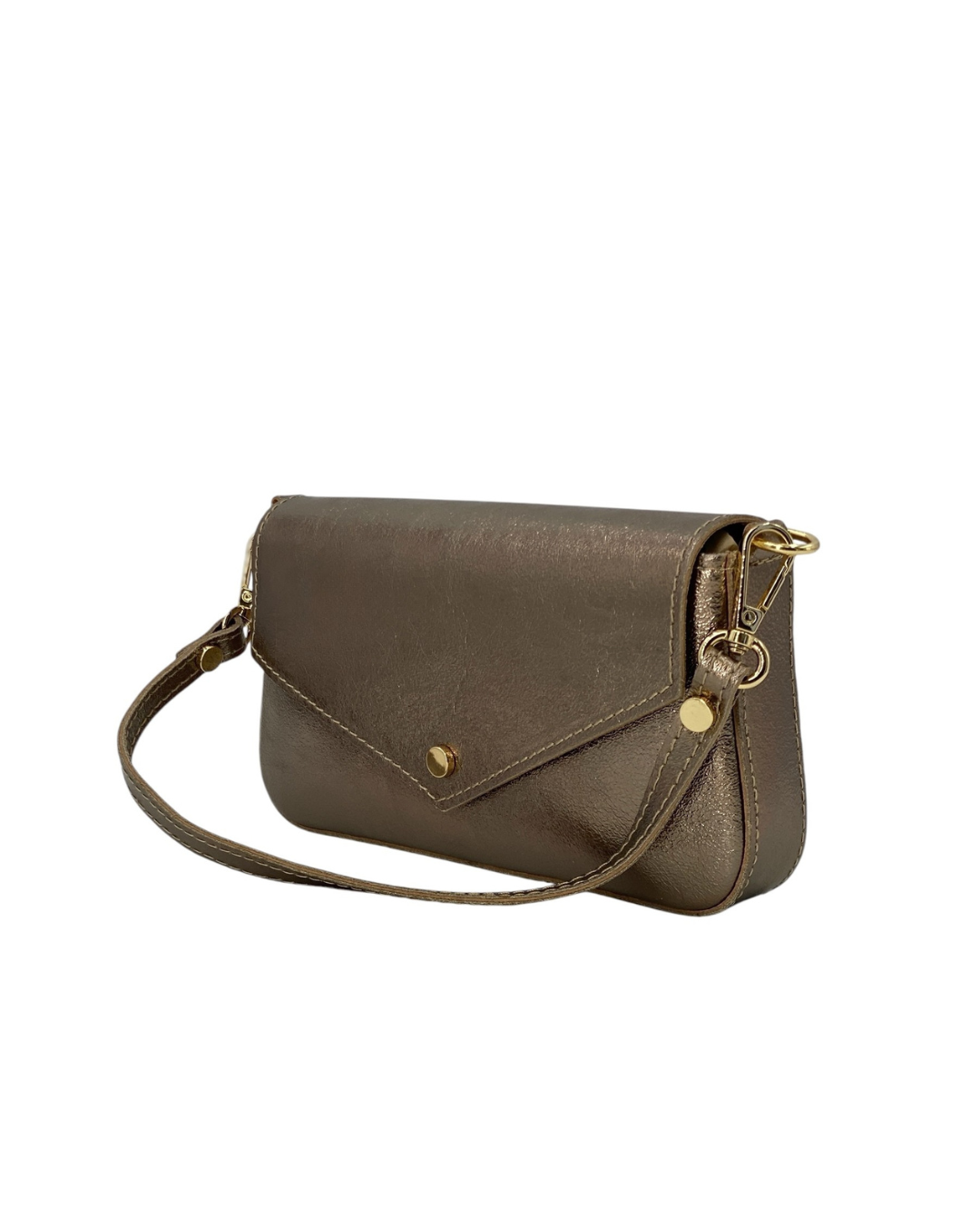 Alexane – Women's genuine Italian leather shoulder bag with gold chain strap