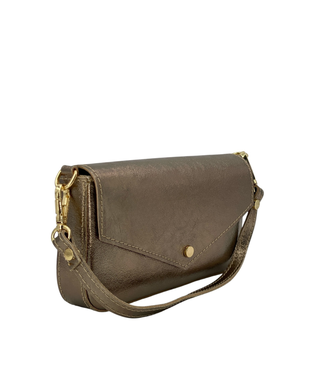 Alexane – Women's genuine Italian leather shoulder bag with gold chain strap