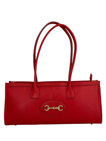 Ines – Borsa a mano e a spalla donna in vera pelle italiana con manici lunghi e interno foderato