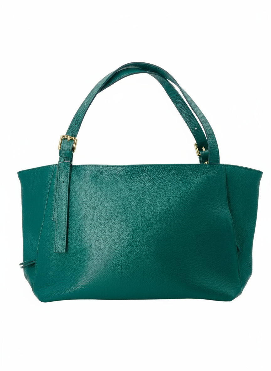 Camille – Women's handbag and shoulder bag in Italian leather and suede with adjustable handles and reinforced stitching