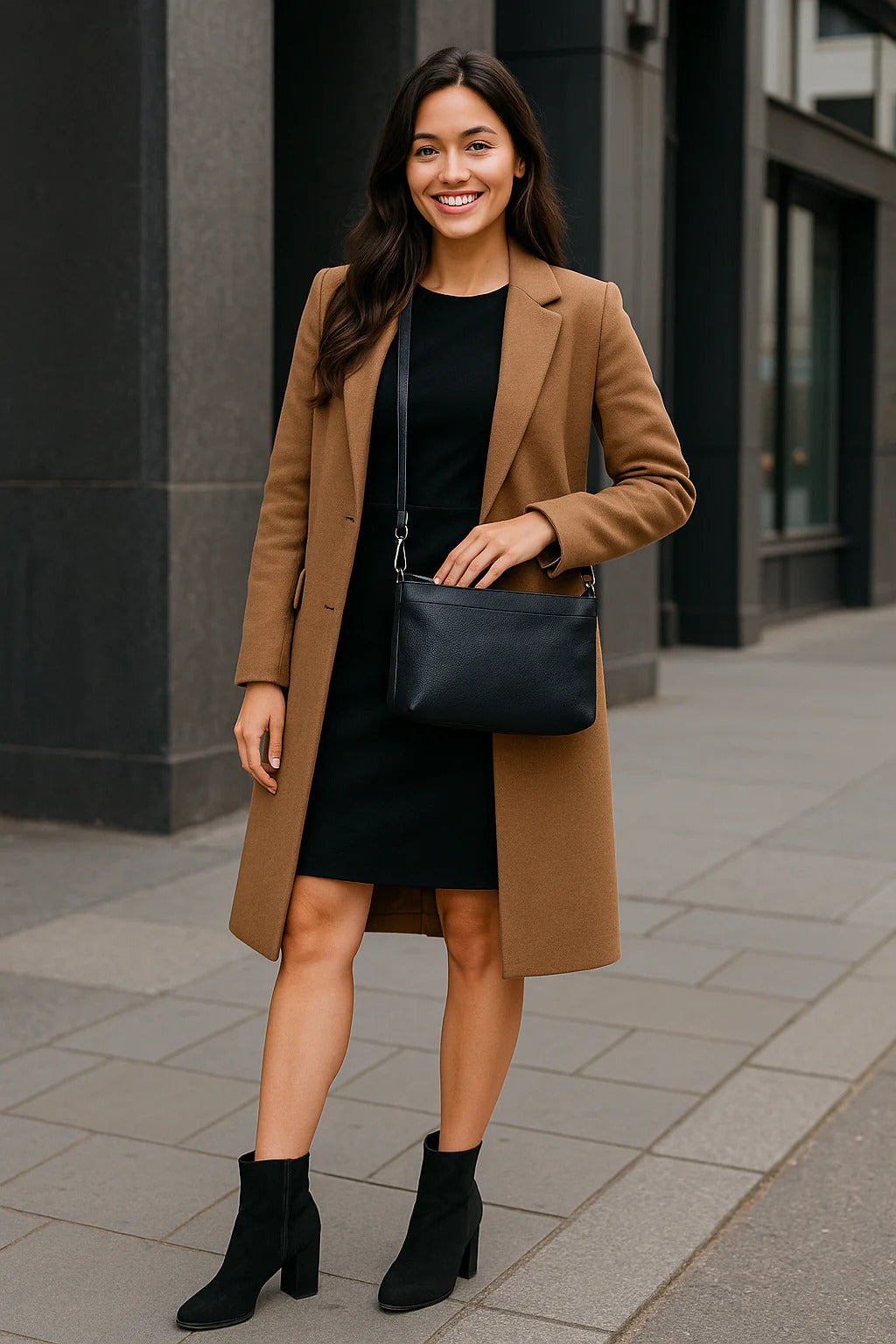 Catherine – Damen-Umhängetasche aus Leder mit verstellbarem Crossbody-Gurt